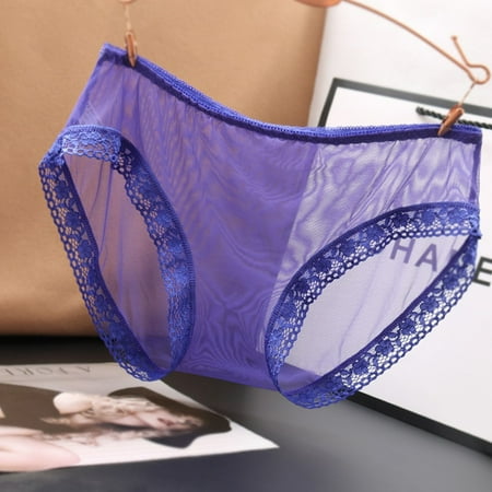 ALSLIAO Women S Sexy Underpants Briefs Solid Color Ultra-Thin Mesh Transparent Seamless Blue L
ALSLIAO Women S Sexy Underpants Briefs Solid Color Ultra-Thin Mesh Transparent Seamless Blue L
