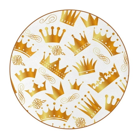 OWNTA Golden Queen Princess Crowns Pattern Premium Microfiber Leather Round Coasters (6PCS) - 11x11 cm/4.3x4.3 in - Durable & Stylish Cup Mat Set
OWNTA Golden Queen Princess Crowns Pattern Premium Microfiber Leather Round Coasters (6PCS) - 11x11 cm/4.3x4.3 in - Durable & Stylish Cup Mat Set