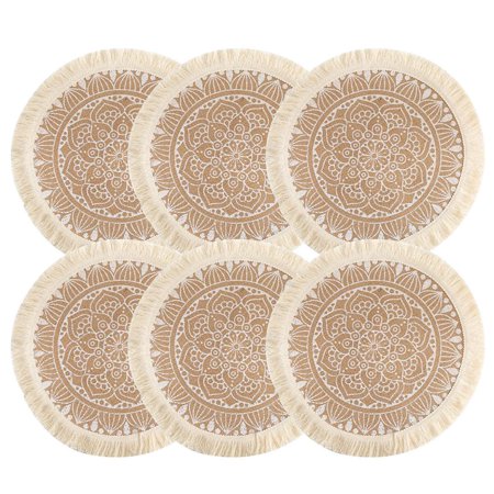 Fovolat Boho Round Placemats Set of 6|Kitchen Plate Mats Runners for Dining Table|Mandala Bohemian Burlap Circle Placemats 15 Inch
Fovolat Boho Round Placemats Set of 6|Kitchen Plate Mats Runners for Dining Table|Mandala Bohemian Burlap Circle Placemats 15 Inch
