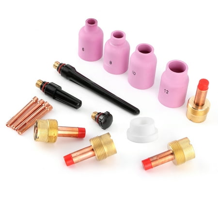 Welding Torch Nozzle Tig Welding Collet Welding Torch Consumables 16pcs/set Ceramic Nozzle Gas Lens Kit TIG Welding Consumables For Torch 17/18/26
Welding Torch Nozzle Tig Welding Collet Welding Torch Consumables 16pcs/set Ceramic Nozzle Gas Lens Kit TIG Welding Consumables For Torch 17/18/26
