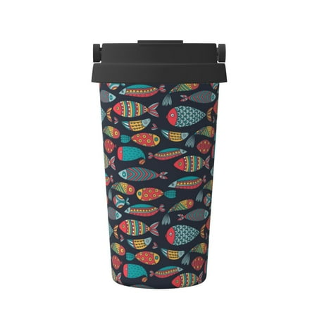 Matuu Colorful Fish for Insulated Coffee Mug Reusable Travel Coffee Cup Spill Proof 16oz Stainless Steel Coffee Cups for Hot/Ice Coffee Tea
Matuu Colorful Fish for Insulated Coffee Mug Reusable Travel Coffee Cup Spill Proof 16oz Stainless Steel Coffee Cups for Hot/Ice Coffee Tea