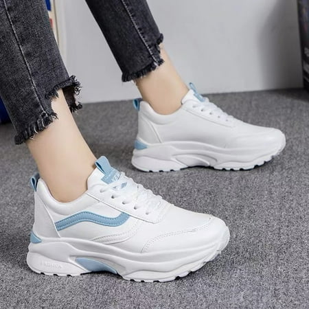 Women‘s Casual Sneakers Thick-soled Dad Shoes Color-block Chunky Sneakers