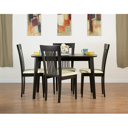 Dayton Dining Table Set with Hartford Dining Chairs in Coffee