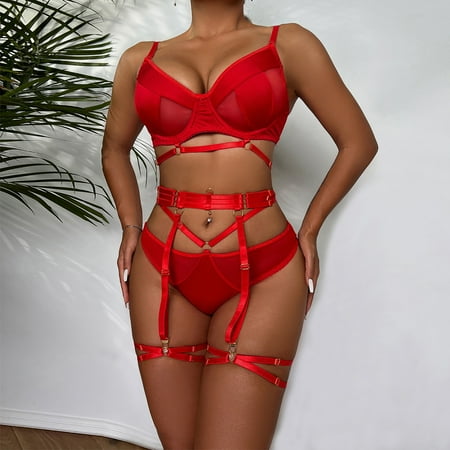 FY23 Valentine s Day Lingerie for Womens loopsun Women s Erotic Lingerie 3-Piece Set Splicing Personality Set
FY23 Valentine s Day Lingerie for Womens loopsun Women s Erotic Lingerie 3-Piece Set Splicing Personality Set