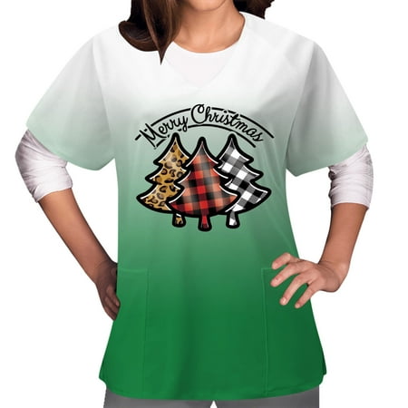 jsaierl Womens Christmas Scrub Tops V-Neck Short Sleeve Tree Graphic Top Nurse Uniform Working T Shirts Soft Lightweight Blouse Tees with Pockets
jsaierl Womens Christmas Scrub Tops V-Neck Short Sleeve Tree Graphic Top Nurse Uniform Working T Shirts Soft Lightweight Blouse Tees with Pockets