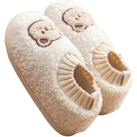 DanceeMangoo Women Men Fluffy Fur House Slippers Cute Bear Furry Warm Soft Winter Shoes Indoor 2 Heel Types
DanceeMangoo Women Men Fluffy Fur House Slippers Cute Bear Furry Warm Soft Winter Shoes Indoor 2 Heel Types