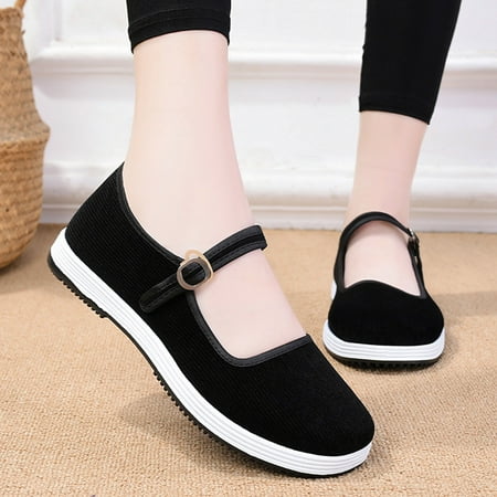 ERTUTUYI Fashion Autumn Women Casual Shoes Flat Lightweight Fabric Comfortable Simple Buckle Solid Color Black 38
ERTUTUYI Fashion Autumn Women Casual Shoes Flat Lightweight Fabric Comfortable Simple Buckle Solid Color Black 38