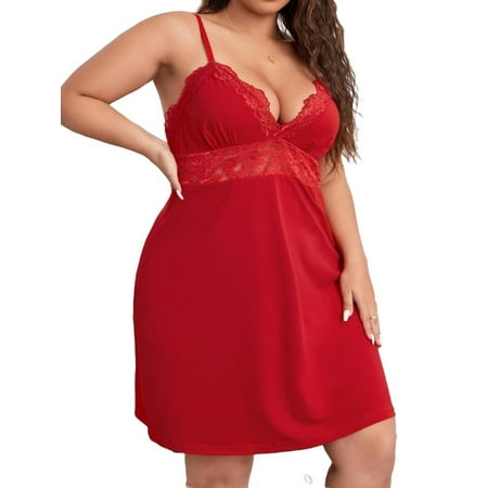 Sexy Plain Spaghetti Strap Slip Dress Red Sleeveless Plus Size Nightgowns & Sleepshirts
Sexy Plain Spaghetti Strap Slip Dress Red Sleeveless Plus Size Nightgowns & Sleepshirts