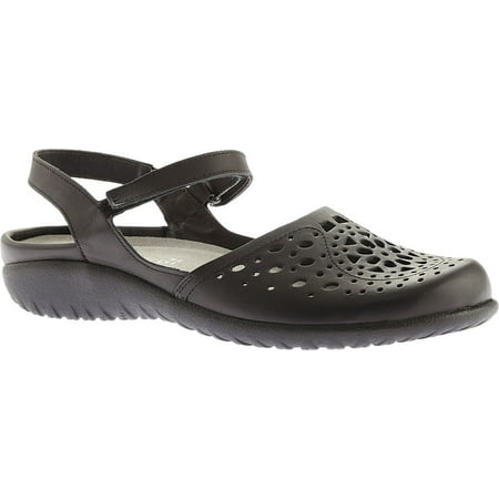 Women s Naot Arataki Closed Toe Sandal Black Raven Leather 40 M