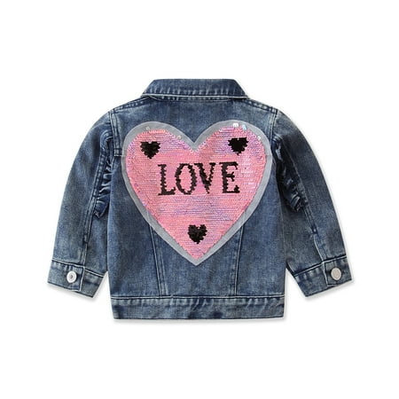 TheFound Toddler Baby Girl Coat Long Sleeve Denim Jacket Heart Shaped Sequin Jean Jacket Warm Fall Winter Outfits
TheFound Toddler Baby Girl Coat Long Sleeve Denim Jacket Heart Shaped Sequin Jean Jacket Warm Fall Winter Outfits