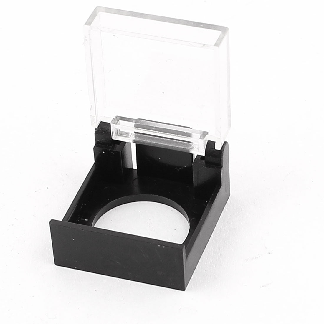 Black 16mm Clear Plastic Push Button Switch Guard Protector Cover
