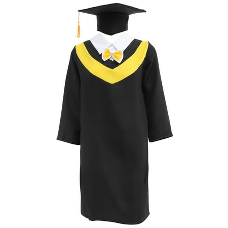 1 Set Kids Graduation Gown Tassel Hat Preschool Kindergarten Graduation Costume