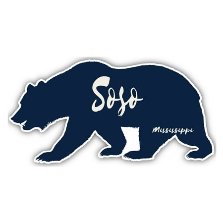Soso Mississippi Souvenir 3x1.5-Inch Fridge Magnet Bear Design