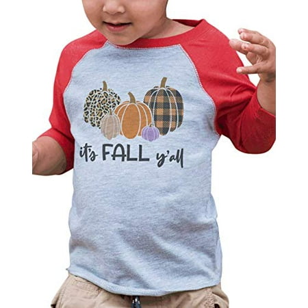 7 ate 9 Apparel Kids It s Fall Y all Pumpkins Raglan Red