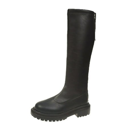 TAIAOJING Ladies Knee Boots Pure Thick Soled Long Boots Autumn Round Toe Straight Warm Knight Boots Zapatillas
TAIAOJING Ladies Knee Boots Pure Thick Soled Long Boots Autumn Round Toe Straight Warm Knight Boots Zapatillas