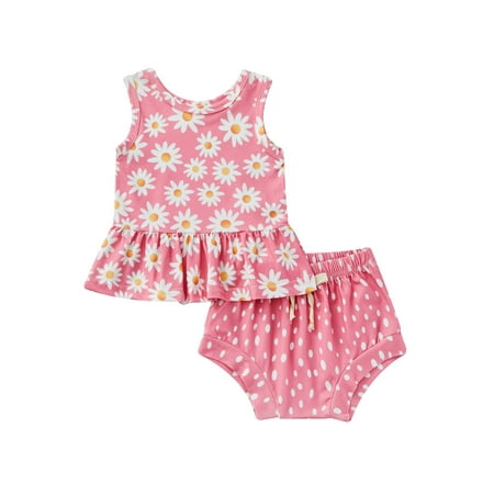 Imcute Kids Clothes Set Baby Girl Tanks Shorts Summer Clothing Cotton Floral Casual Sleeveless Baby Girl Clothes Set Pink 3-6 Months
Imcute Kids Clothes Set Baby Girl Tanks Shorts Summer Clothing Cotton Floral Casual Sleeveless Baby Girl Clothes Set Pink 3-6 Months