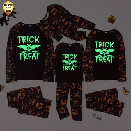 TFFR Family Matching Halloween Pajamas Set Glow in Dark Bat Letter Print Holiday Pajamas Sleepwear Dad Mom Kids PJs
TFFR Family Matching Halloween Pajamas Set Glow in Dark Bat Letter Print Holiday Pajamas Sleepwear Dad Mom Kids PJs