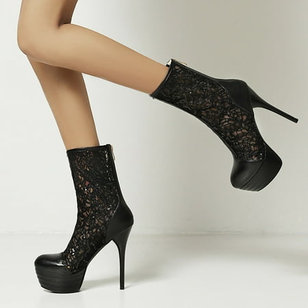 High Heels Spring And Autumn Season Mesh Lace Hollow Platform Super High Heel Women s Short Boots High Heels Shoes
High Heels Spring And Autumn Season Mesh Lace Hollow Platform Super High Heel Women s Short Boots High Heels Shoes