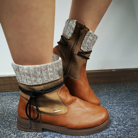 ZMHEGW Boots For Women The Ancients Leather Fahsion To Short Boots Shoes