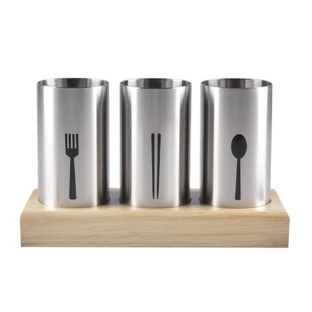 Wood Base Stainless Steel Chopstick Holder Kitchen Drain Storage Holder (Silver)
Wood Base Stainless Steel Chopstick Holder Kitchen Drain Storage Holder (Silver)