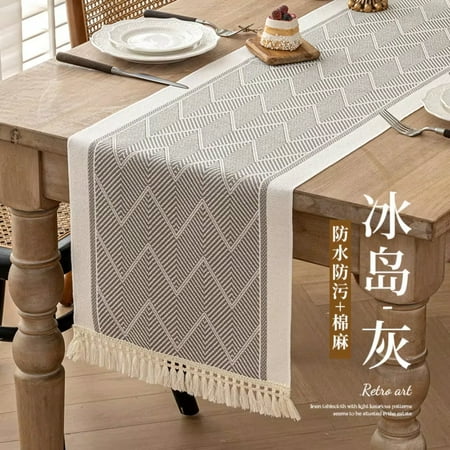 LXJNGSJ Festive Table Wedding Decoration - Waterproof and Stain-resistant Simple Style Printed Cotton and Linen Table Runner
LXJNGSJ Festive Table Wedding Decoration - Waterproof and Stain-resistant Simple Style Printed Cotton and Linen Table Runner