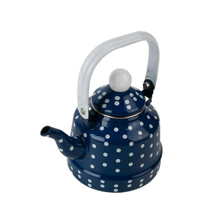

Scalding Handle Enamel Teapot Apply to Various Stovetops 1.1L Multi Purpose Blue