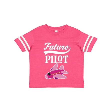 Inktastic Future Pilot Girls Airplane Career Gift Toddler Toddler Girl T-Shirt