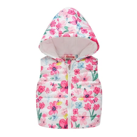 BIZIZA Toddler Baby Vest Zip Up Thicken Hooded Sleeveless Cartoon Print Padded for 1-6Y Chlid Tops Pink 90
BIZIZA Toddler Baby Vest Zip Up Thicken Hooded Sleeveless Cartoon Print Padded for 1-6Y Chlid Tops Pink 90