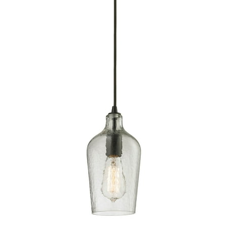 Elk Home Hammered Glass 5 Wide 1-Light Pendant - Oil Rubbed Bronze with Clear
Elk Home Hammered Glass 5 Wide 1-Light Pendant - Oil Rubbed Bronze with Clear