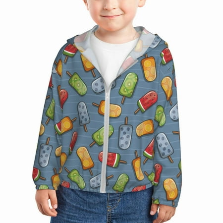 Sun Hoodie for Kids Fruit ice cream Long Sleeve Swim Fishing Shirts Sun Protection Zip Up Jacket Clothing Athletic Hoodie
Sun Hoodie for Kids Fruit ice cream Long Sleeve Swim Fishing Shirts Sun Protection Zip Up Jacket Clothing Athletic Hoodie