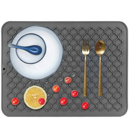 GORWARE Silicone Dish Drying Mat and Trivet Anti-Slip Dish Draining Pad Heat Resistant Hot Pot Holder 15.75×11.81inch
GORWARE Silicone Dish Drying Mat and Trivet Anti-Slip Dish Draining Pad Heat Resistant Hot Pot Holder 15.75×11.81inch