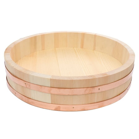 1pc Japanese Style Sushi Rice Bucket Kitchen Wood Korean Mixing Rice Bucket