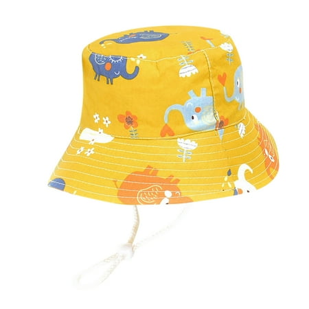 AIMAOMI Baby Boys Girls Cartoon Sunscreen Cap Baby Hat Bucket Cap H