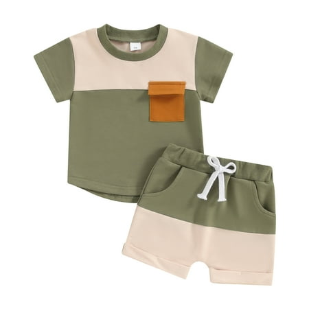 Bagilaanoe 2pcs Toddler Baby Boy Shorts Set Short Sleeve Contrast Color T Shirt Tops + Shorts 6M 12M 18M 24M 3T Kids Casual Summer Clothes
Bagilaanoe 2pcs Toddler Baby Boy Shorts Set Short Sleeve Contrast Color T Shirt Tops + Shorts 6M 12M 18M 24M 3T Kids Casual Summer Clothes