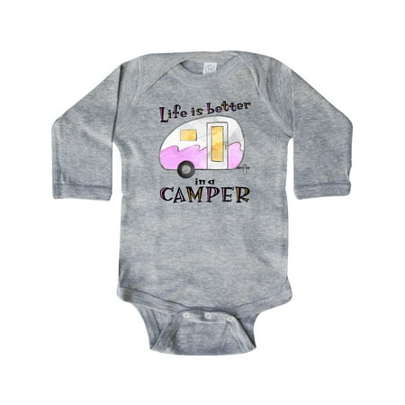Inktastic Life is Better in a Camper Pink and Yellow Gift Baby Boy or Baby Girl Long Sleeve Bodysuit
Inktastic Life is Better in a Camper Pink and Yellow Gift Baby Boy or Baby Girl Long Sleeve Bodysuit