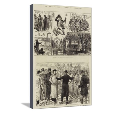The Irish Land League Agitation Stretched Canvas Print Wall Art