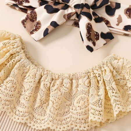Aayomet Infant Girls Sleeveless Ribbed Lace Romper Bodysuit Bowknot Leopard Prints Bell Bottoms Pants Headbands Girl Bundle Beige 9-12 Months
Aayomet Infant Girls Sleeveless Ribbed Lace Romper Bodysuit Bowknot Leopard Prints Bell Bottoms Pants Headbands Girl Bundle Beige 9-12 Months