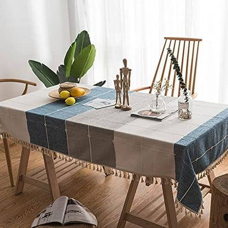 JUSTUP Tablecloths Rectangle Washable Table Cloth Heavy Duty Dust-Proof Table Cover for Party Kitchen Dining Table with Tassel Stitching (Bluegray 55x87 Inch)
JUSTUP Tablecloths Rectangle Washable Table Cloth Heavy Duty Dust-Proof Table Cover for Party Kitchen Dining Table with Tassel Stitching (Bluegray 55x87 Inch)