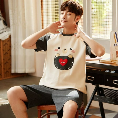 QWZNDZGR Summer Knitted Cotton Short Sleeved Men s Pajamas Sets Male Pajama Set Striped Pajama For Men Sleepwear Suit Homewear Size 6316
QWZNDZGR Summer Knitted Cotton Short Sleeved Men s Pajamas Sets Male Pajama Set Striped Pajama For Men Sleepwear Suit Homewear Size 6316