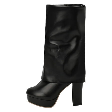 DVKOVI Womens Dress Shoes Womens Wide Calf Boots Ladies Round Head High Heeled Thick with Candy Color Trouser Tube Boots Leather Boots Mid Calf Boots Long Boots High Heel Boots Black 37
DVKOVI Womens Dress Shoes Womens Wide Calf Boots Ladies Round Head High Heeled Thick with Candy Color Trouser Tube Boots Leather Boots Mid Calf Boots Long Boots High Heel Boots Black 37