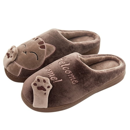 Stamens Cartoon Plush Slippers Fleece Lined Warm Winter Drag Shoes for Adults Indoors Indoor Foot Wear Thick Soft Sole for Men Women Cute Cat Design Anti-Slip TPR Bottom(Coffee 36-37)
Stamens Cartoon Plush Slippers Fleece Lined Warm Winter Drag Shoes for Adults Indoors Indoor Foot Wear Thick Soft Sole for Men Women Cute Cat Design Anti-Slip TPR Bottom(Coffee 36-37)