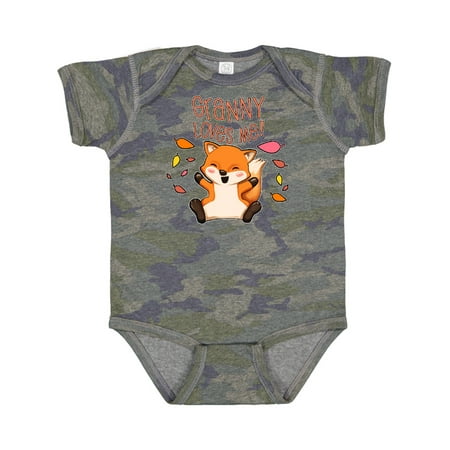 Inktastic Granny Loves Me!- Cute Baby Fox Gift Baby Boy or Baby Girl Bodysuit