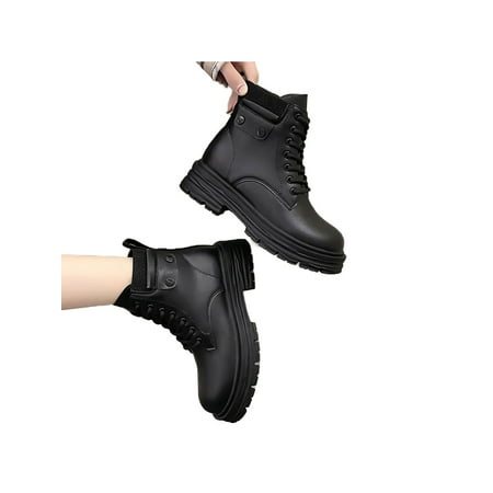 Colisha Womens Short Bootie Lace Up Ankle Boots Chunky Combat Boot Winter Warm Comfortable Booties Platform Shoes Black with Plush Lining 5.5
Colisha Womens Short Bootie Lace Up Ankle Boots Chunky Combat Boot Winter Warm Comfortable Booties Platform Shoes Black with Plush Lining 5.5