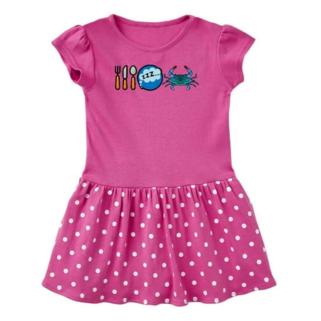 Inktastic Eat Sleep Eat Crab Gift Baby Girl Dress