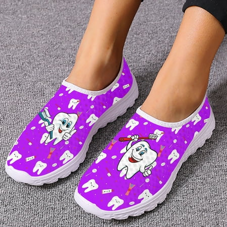 Cute Cartoon Tooth Pattern Women Slip On Sneakers Dentist Mesh Ladies Shoes Light Casual Summer Beach Water Loafers
Cute Cartoon Tooth Pattern Women Slip On Sneakers Dentist Mesh Ladies Shoes Light Casual Summer Beach Water Loafers