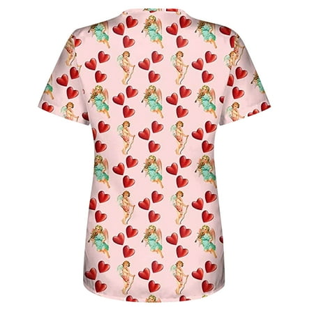Thanksgiving Scrub Tops Womens Heart Printed Short Sleeve Stretchy Nurse Uniforms Workwear Scrubs with Pockets
Thanksgiving Scrub Tops Womens Heart Printed Short Sleeve Stretchy Nurse Uniforms Workwear Scrubs with Pockets