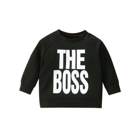 Frobukio Newborn Baby Boys Crewneck Sweatshirt Letter Print Long Sleeve Pullover Tops Fall Winter Clothes Black Boss 18-24 Months
Frobukio Newborn Baby Boys Crewneck Sweatshirt Letter Print Long Sleeve Pullover Tops Fall Winter Clothes Black Boss 18-24 Months