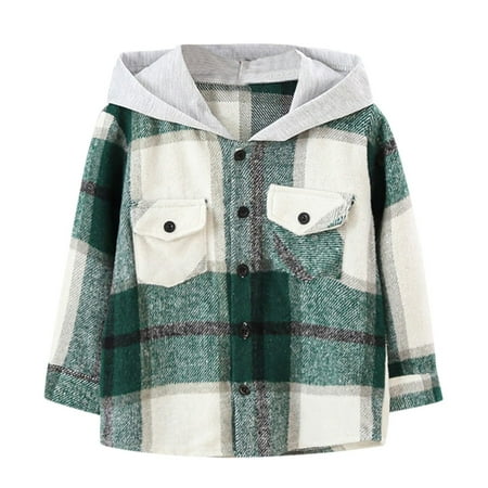 EHTMSAK Toddler Baby Boy Pockets Fall Winter Outerwear Children Button Up Flannel Plaid Coat Hooded Long Sleeve Jacket Green 2Y-6Y 2Y
EHTMSAK Toddler Baby Boy Pockets Fall Winter Outerwear Children Button Up Flannel Plaid Coat Hooded Long Sleeve Jacket Green 2Y-6Y 2Y