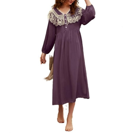 Cute Colorblock V neck Nightgowns Long Sleeve Purple Womens Nightgowns & Sleepshirts (Women s)
Cute Colorblock V neck Nightgowns Long Sleeve Purple Womens Nightgowns & Sleepshirts (Women s)