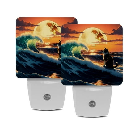 Plug in Led Night Light with Auto Dusk to Dawn Sensor White Nightlights for Hallway Bedroom Kids Room Kitchen Stairway 2 Pack Japanese Cartoon Animal Cat and Ocean Vintage Art
Plug in Led Night Light with Auto Dusk to Dawn Sensor White Nightlights for Hallway Bedroom Kids Room Kitchen Stairway 2 Pack Japanese Cartoon Animal Cat and Ocean Vintage Art
